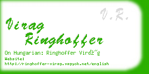 virag ringhoffer business card